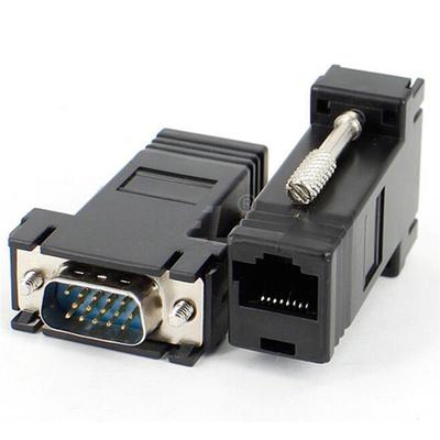 Extender VGA RGB HDB Stecker auf LAN Cat5 Cat6 RJ45 Net Kabel Buchse Adapter