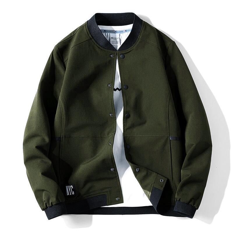 New Autumn Jacket Men's Short Autumn Baseball Collar Men's Stand-up Collar Top Spring and Autumn Middle-aged Dad Coat