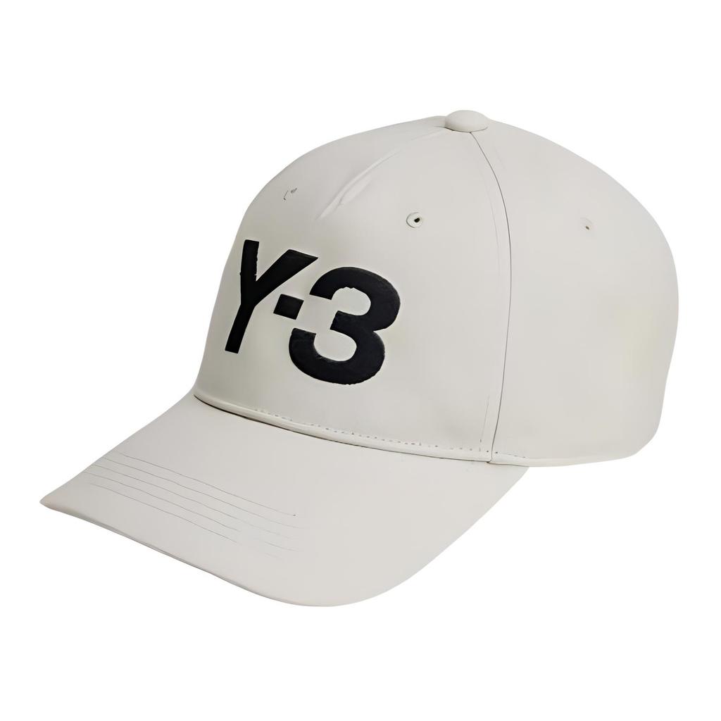 Y-3 Logo Detail Cotton Baseball Cap Men Caps White JP1144