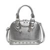 Popular portable shell small bag women's 2025 new high-end rivet saddle bag fashionable shoulder messenger bag