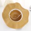 DIY light board straw hat summer outdoor shading wave sun hat mother's day gift handmade floral solid color hat embryo