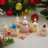 Colorful Christmas Tree Scented Candles  Santa Claus Snowman Shape Candle Ornament Xmas Holiday Party Decor Candles Photo Props