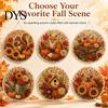 Window Hanging Art Autumn Diamond Painting Pendant, Acrylic Ornament, Decorative Craft for Outdoor Porch Decor Harvest Festival, Fall Theme