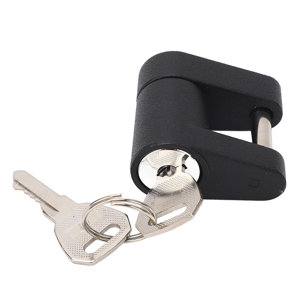 Trailer Tongue Coupler Lock Heavy Duty Anti Theft Versatile Coupler Lock for RVS Trucks Toolbox Black