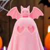 Halloween Ghost Figurine 3D Printed Pink Bat Ghost Statue Desktop Decoration for Home Indoor Shelf Table Decor