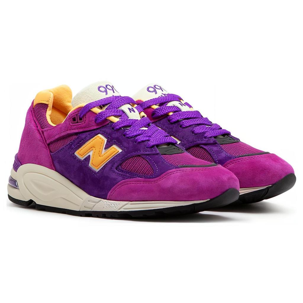 Teddy Santis x New Balance 990v2 Made in USA Fioletowo-Żółte Unisex Sneakersy M990PY2