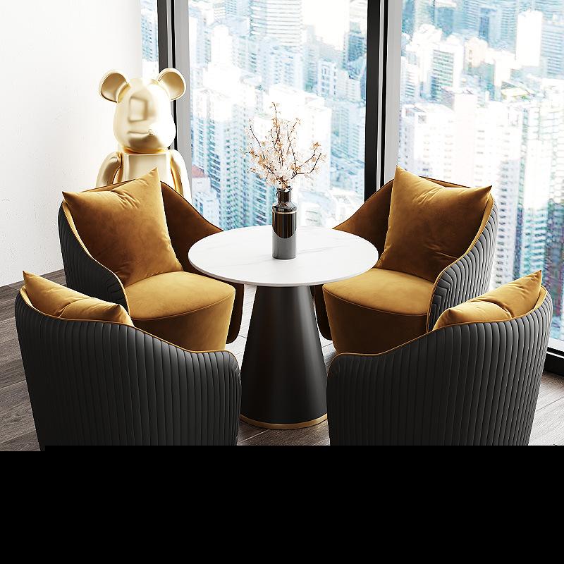 Light Luxury Single Living Room Sofas Nordic Household Furniture Rotatable Leisure Sofa Armchair Hotel Coffee Shop Office Sofa