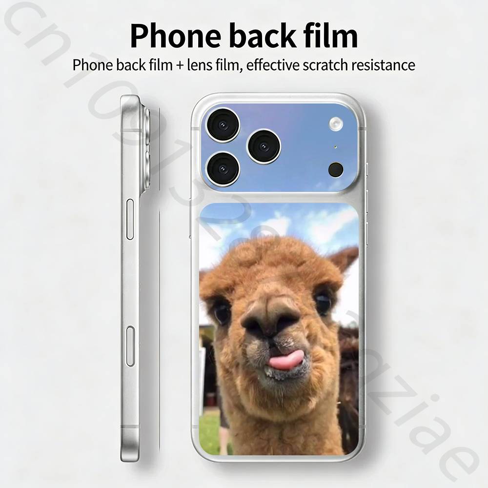 Lama Llama Alpaca TICKET Decal Skin Wrap for iPhone 17 Pro/Pro max Protective Film for Back, Frame, Camera
