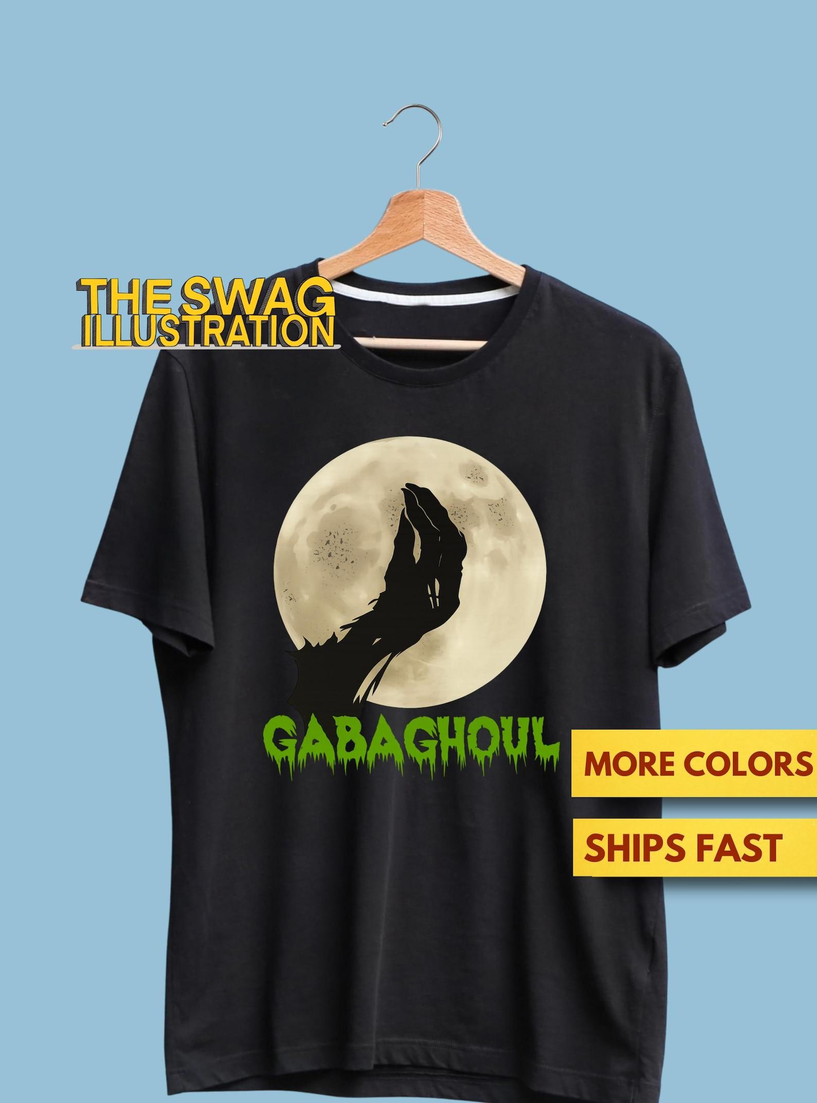 Gabaghoul Funny Hand Moon Halloween Shirt, Funny Capicola Meat Humour Shirt, Gabagool Halloween Pun Shirt, Food Humour Gift Premium Tee M