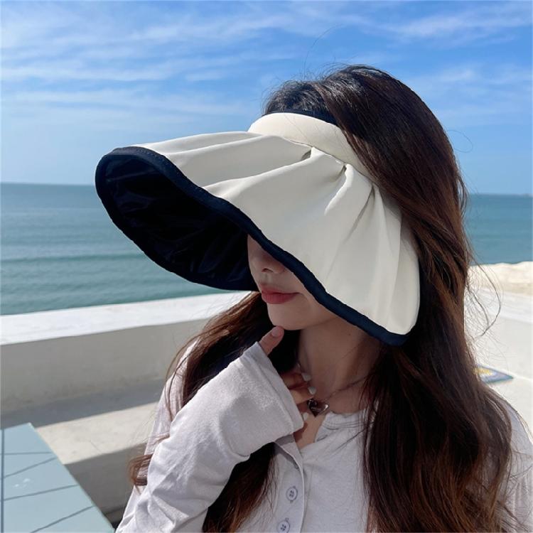 Summer Sun Visors Hat Women Visors Hat Women SunHat With Ponytail Hole Foldable