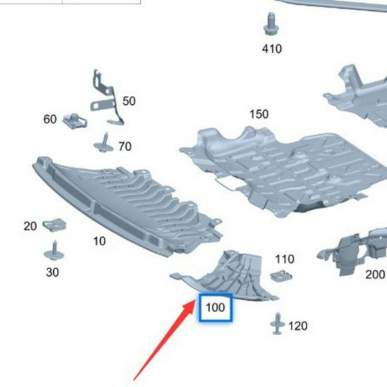 Mercedes-Benz E-Class W213 Front Inner Fender Triangle Brackets Left & Right (Part Numbers: 2135200400, 2135200600)
