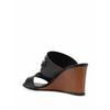 Salvatore Ferragamo Ferragamo Horsebit Detail Open Toe Sandals Black