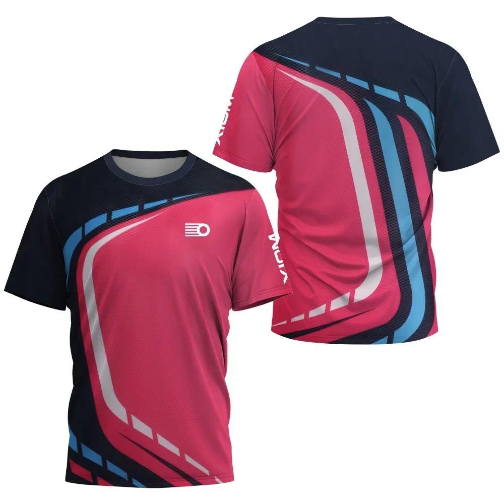 T-shirt da uomo 2025 Estate ping pong viaggio, top badminton, asciugatura rapida ad alte prestazioni estiva, comoda e fresca T-shirt