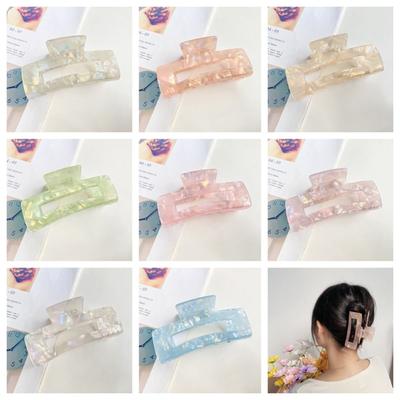 Shark Clip Acetate Hair Clips Korean Style Illusory Color Acetic Acid Barrettes High Ponytail Clip Hair Grab Clip