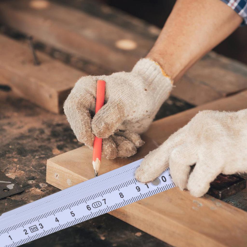 Riglă pliabilă de 1 metru, model compact din plastic, tijă de măsurare pliabilă, scală transparentă pentru depozitare ușoară în cutia de scule sau în buzunar