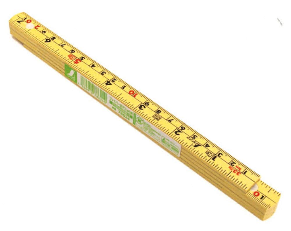 Shinwa Sokutei Fiber Folding 78624 Ruler, 5-fold, жёлтый