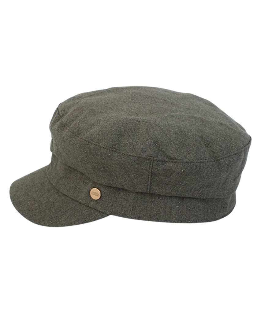 Yunibeosyeolkemiseuteuli Linen Khaki Logo Marine Cap