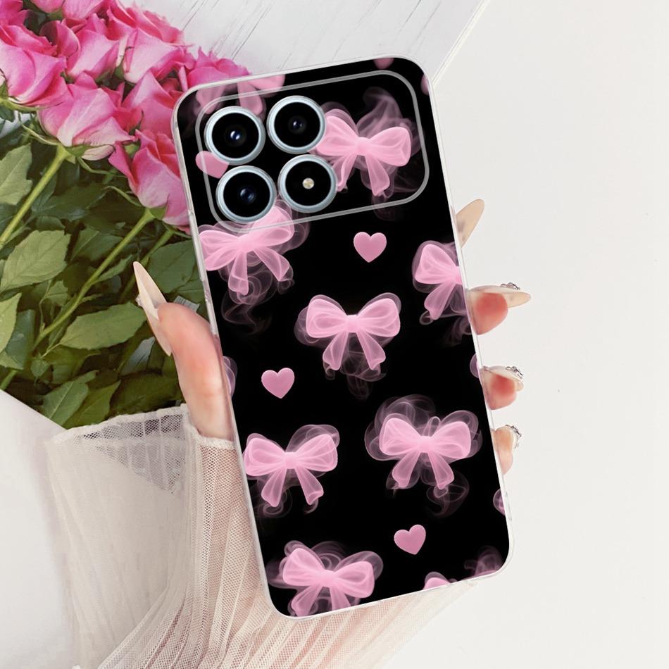 For Xiaomi Poco F8 Pro 2025 Cute Flower Butterfly Cat Painted Case For Poco F8Pro 5G Soft Silicone TPU Phone Cases