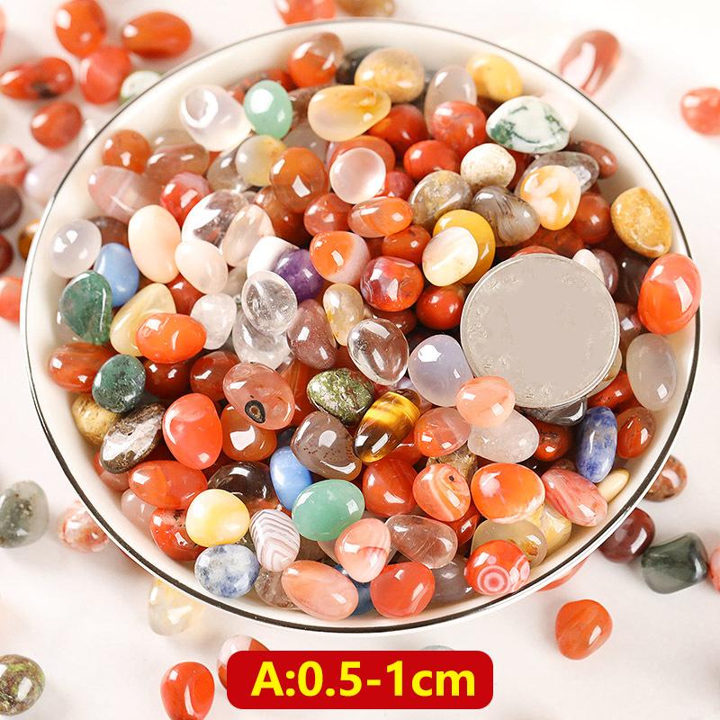 

100 г/Набор Натуральный Смешанный Агат Галтованный Радужный Для Церковной Молитвы Наполнитель для Вазы Ландшафт Домашний Декор