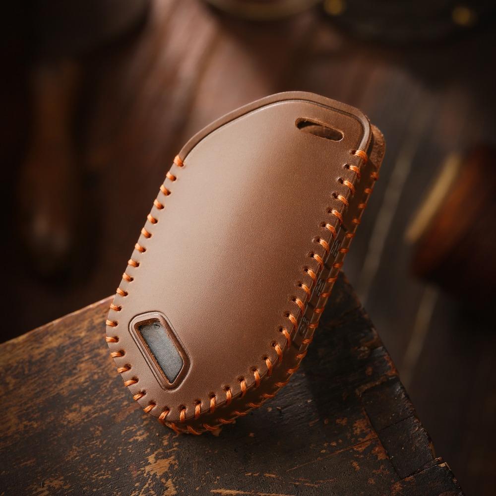 Genuine Leather Key Cover for KIA 2024 Model Car Keys Protective Case Keychain Accessories