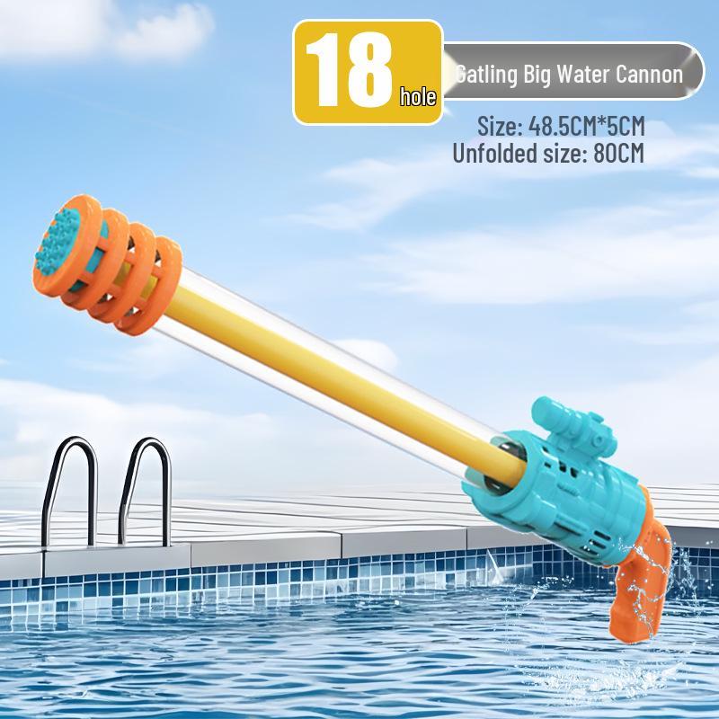Douyin Large Water Cannon Toy: Pull-Out Spray Gun for Kids' Water Play