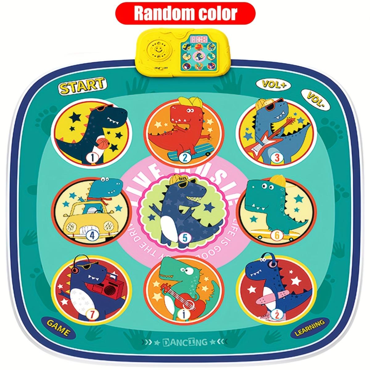 

Детский интерактивный музыкальный коврик Электронный танцевальный коврик с сенсорным управлением, красочный дизайн с животными, музыкальная клавиатура, обучающая игрушка, питание от батареек 36 В зелёный