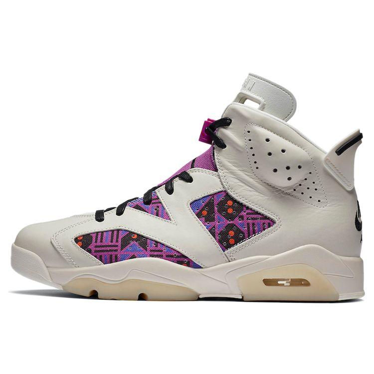 

Air Jordan 6 Retro Quai 54 — фиолетовые мужские кроссовки Sail Black Team — Orange CZ4152-101