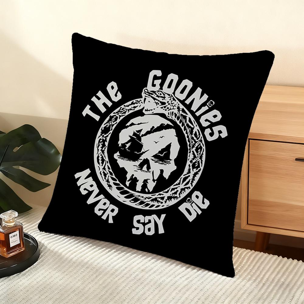 Movie G-Goonies Cushion Cover Soft Short Plush Pillow Cover Smooth Cozy Texture Aesthetic Cushion Case Home Decor
