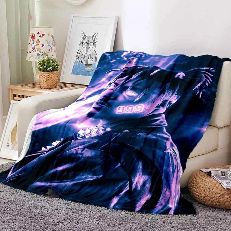 HD Juice WRLD 999 3D Legende Rapper Star Weiche Plüschdecke, Flanell-Überwurfdecke für Wohnzimmer Schlafzimmer Picknick Bett Sofa Abdeckung