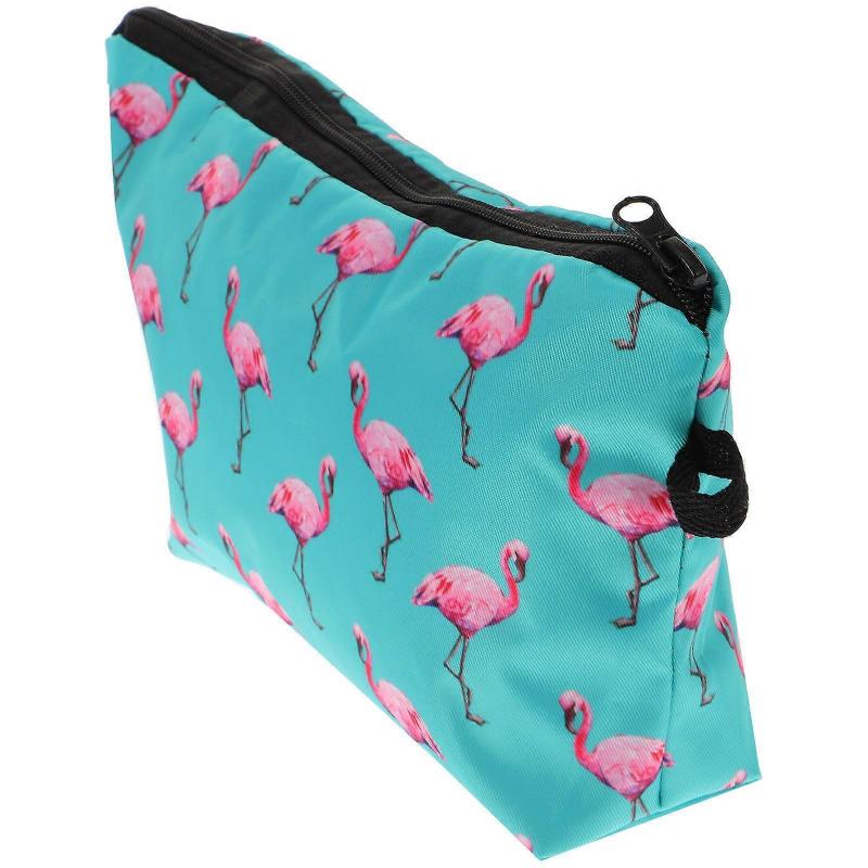 Flamingo Printed Cosmetic Organizer Bag for Storage 1Pcs Portable Makeup Pouch