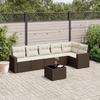 VidaXL Garden Lounge Set with Cushions 7 Pcs, Patio Sofas, Patio Furniture Set, Outdoor Furniture, Brown 3218993