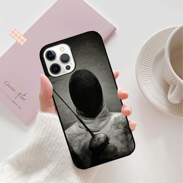 Zadní kryt na telefon Fencing Sport pro iPhone 13 11 12 Pro Max mini XS XR X 8 Plus 7 SE 2020 6S 5S Coque Shell