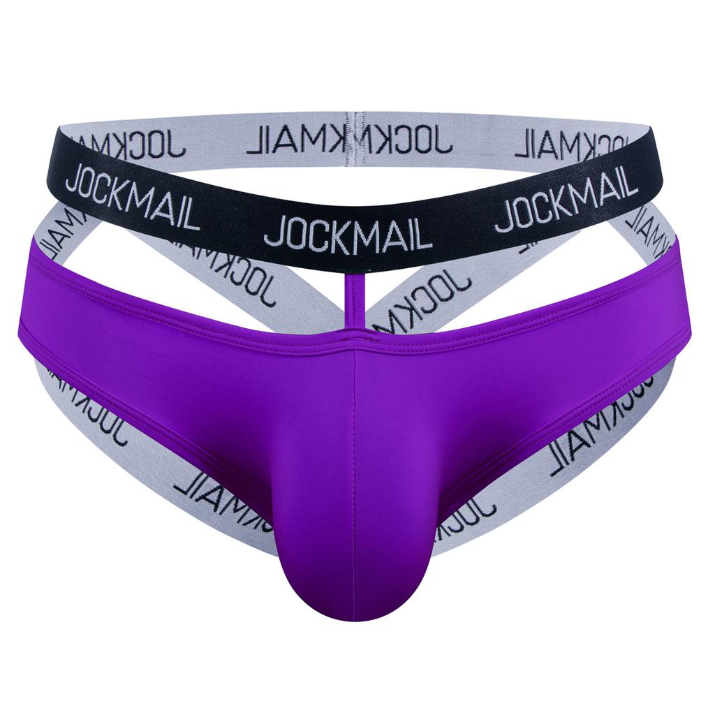 Jockstraps JOCKMAIL Elastic Band Letter Printed Fashion Ultra-thin Ice Silk Men's Thong Underwear
