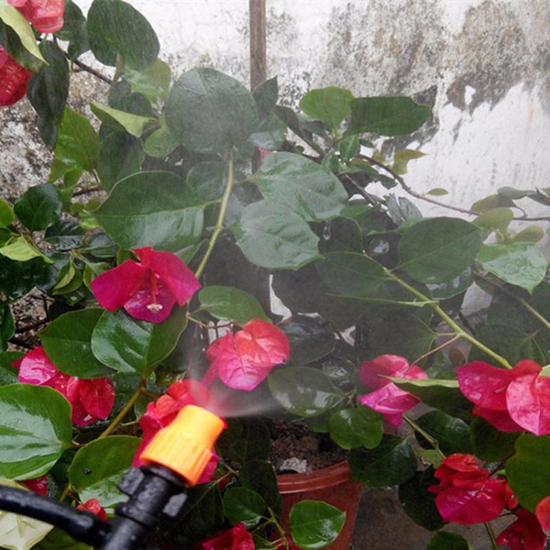 20 Pcs Atomization Nozzle Water Adjustable Sprayer DIY Micro Drip Irrigation Plant Self Garden Mist Sprinkler for 6 Mm Connector