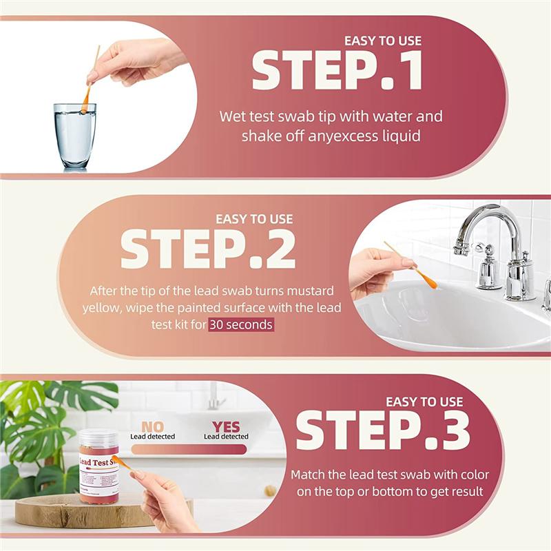 A96I-Lead Test Kit Swabs - Lead Paint Test Kit, Lead Check Swab For Home Use, Test Results In 30 Seconds