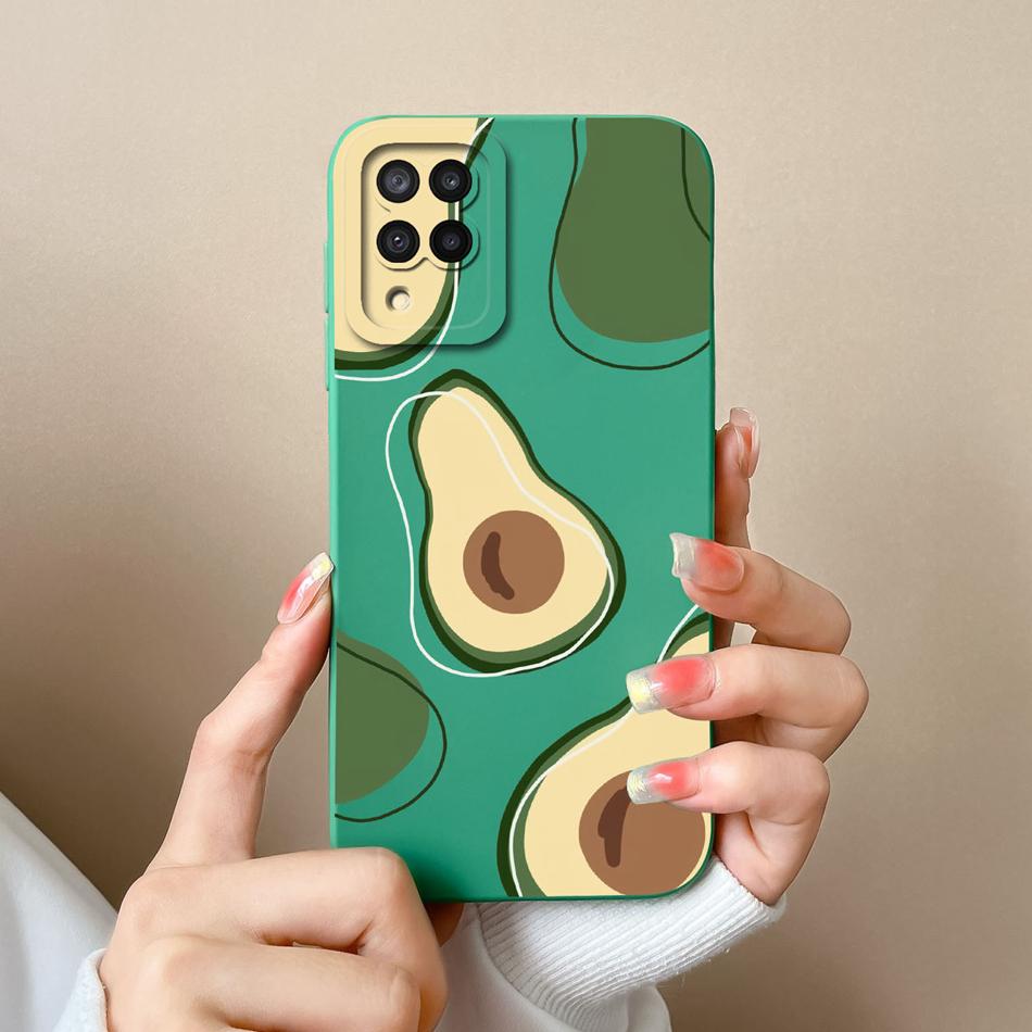 Case For Samsung Galaxy A12 M12 F12 Bear Soft Liquid Silicone Full Coverage Anti Choc Phone Bumper For SamsungA12 A M F 12 Funda