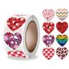 500pcs Heart-Shaped Paper Stickers for Valentine's Day Candy Packaging Wedding Gift Box Label Thanks Sticker for Bags Dragee