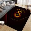 Galatasaray Flannel Printed Carpet, Home Sofa Decoration for Living Room & Bedroom, Non‑Slip Play Flannel Floor Mat for Game Room