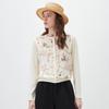Kemengboka 2026 Spring/Summer Mulberry Silk Blend Floral Knit Cardigan