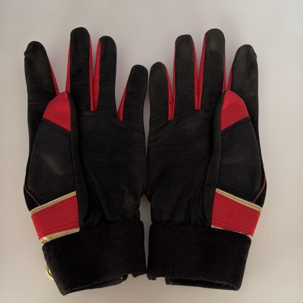 Used ZETT Batting Gloves Red/black