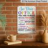 2D Flat, 1pc "In This Office You Are Always Special" School Counselor Aluminium Metal Wall Decor Sign - 8"x12" Colorful Inspirational Office Decor