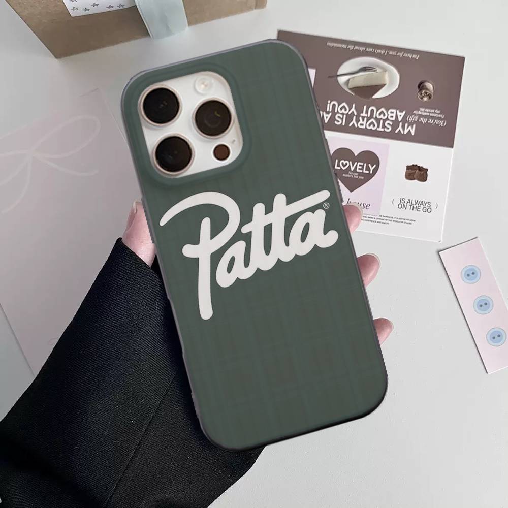 Fashion P-patta Soft Corrugated Phone Case For IPhone 11 12 13 14 15 16 17 Pro Max Plus Pro Shockproof Cover