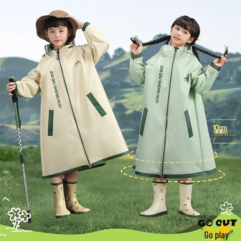 

Kids School Rain Poncho with Backpack Space