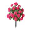 Realistic Simulation Plastic Begonia Floral Stake Artificial Green Plant For Garden Patio Porch Front Yard Landscaping