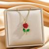 Elegante 2026 Rozen Hanger Ketting - Veelzijdig, Hoge Textuur Romantisch Ontwerp