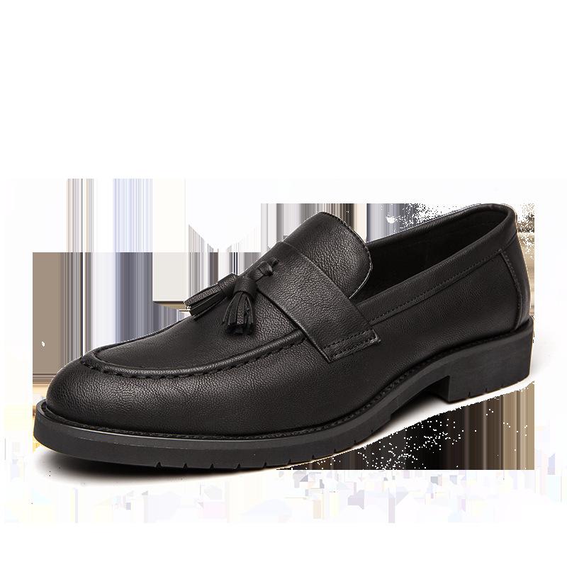 Brock Engraved Feet Small Leather Shoes British Soviet Nightclub Hair Stylist Pointed Leather Shoes