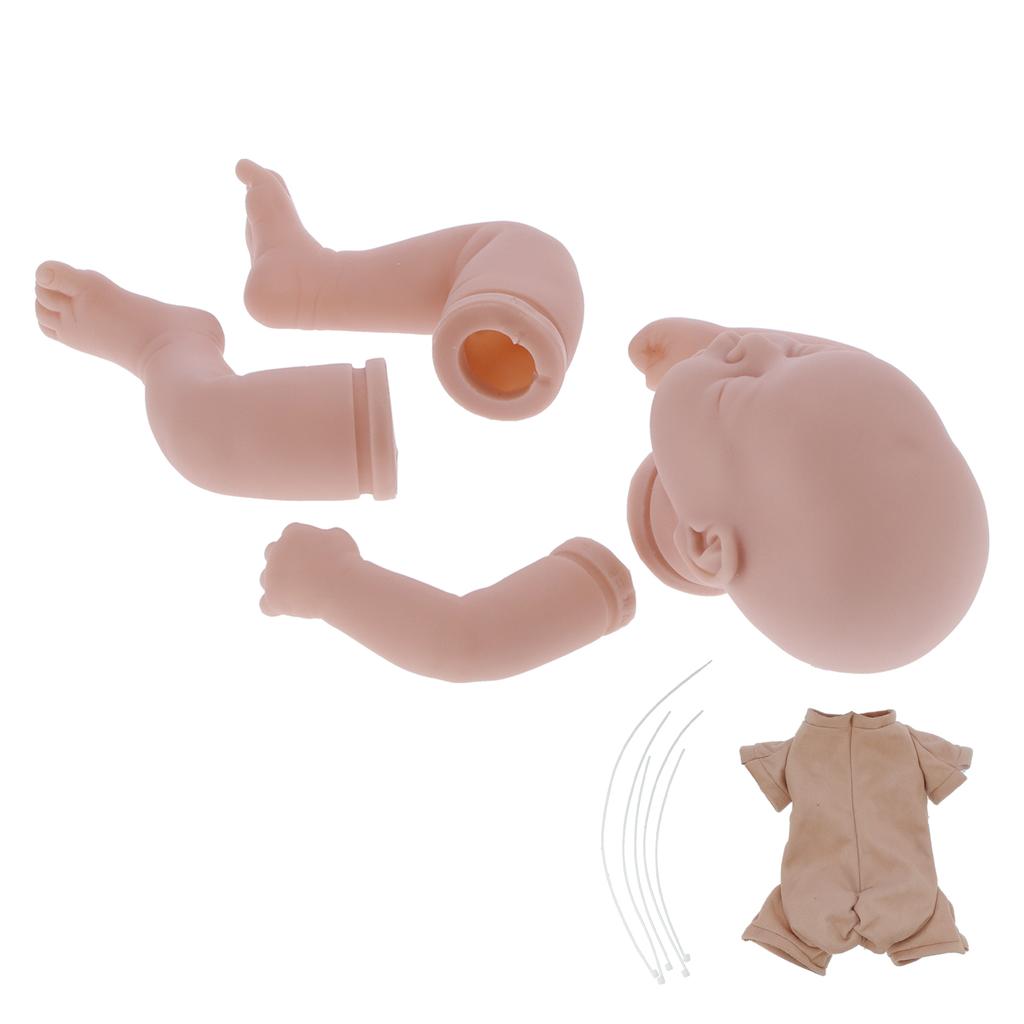 19 Inch Simulation Unpainted Reborn Doll Kit Silicone Unfinished Baby Doll Mold Parts Set