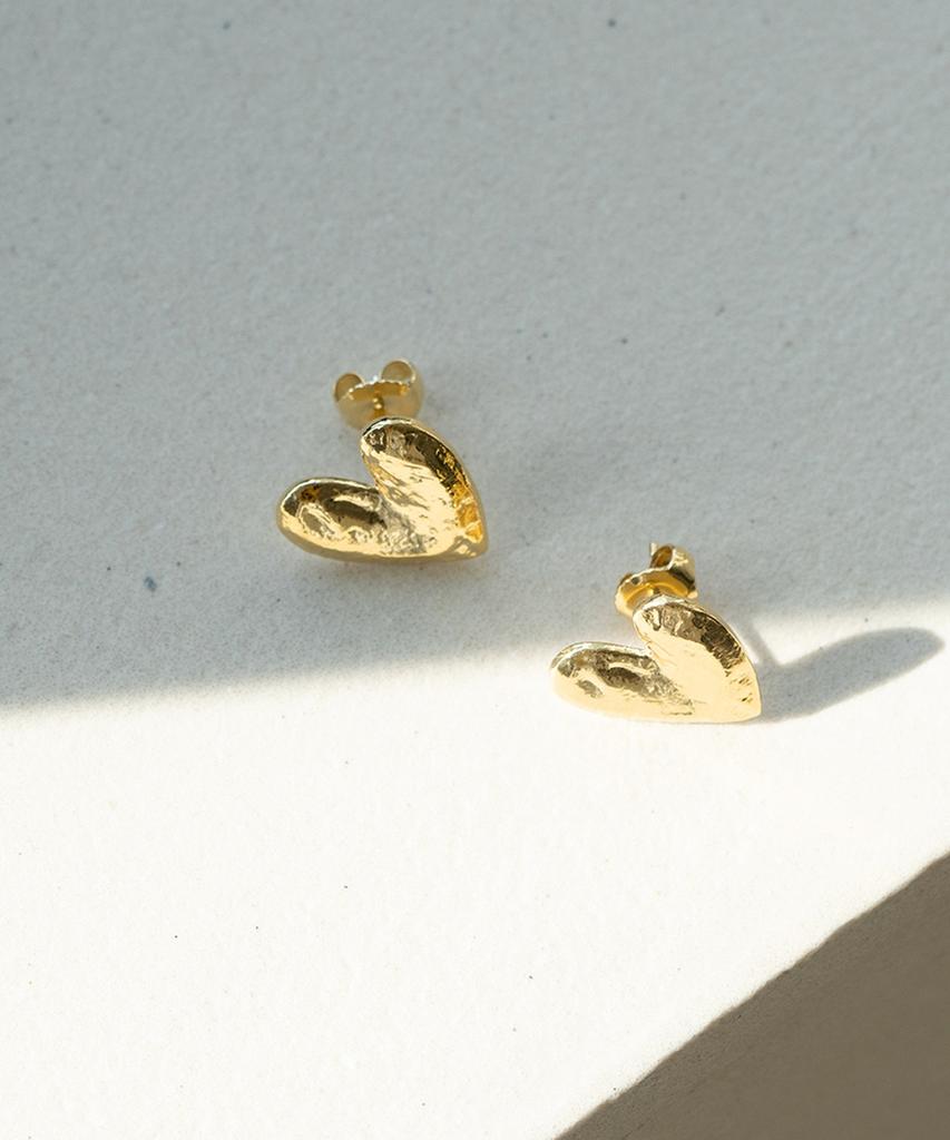 Alleun Silver 925 Heart Vintage Silver Earrings Bold