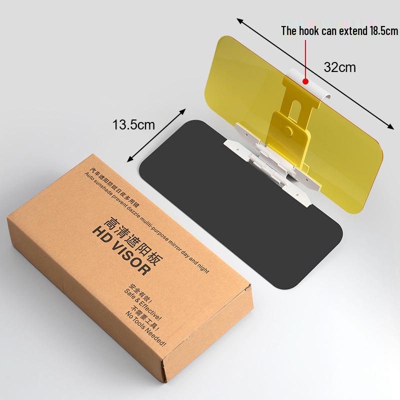 Car Night Vision Anti-Glare Sun Visor: Day/Night Anti-Dazzle Mirror