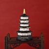 2025 Luminous Resin Fridge Magnet: Ancient Architecture Night Light City Tower Souvenir